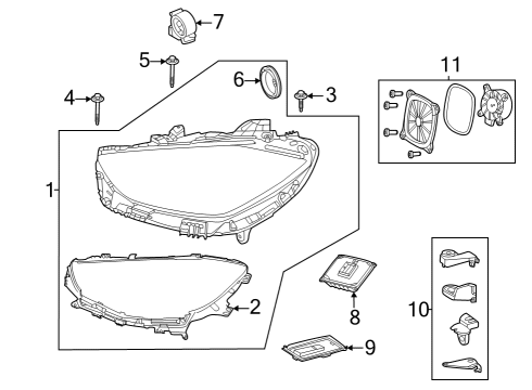 2024 Mercedes-Benz C63 AMG S E Performance Headlamp Components