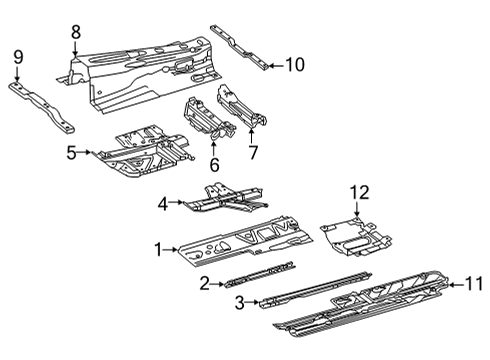2020 Mercedes-Benz GLC300 Floor Diagram