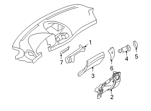 2008 Mercedes-Benz CLS550 Glove Box Diagram