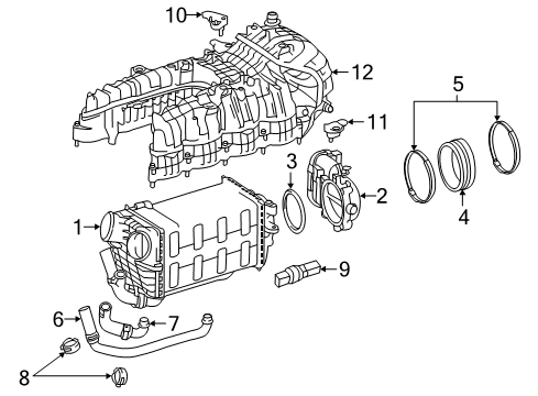 2018 Mercedes-Benz GLE63 AMG S Intake Manifold Diagram