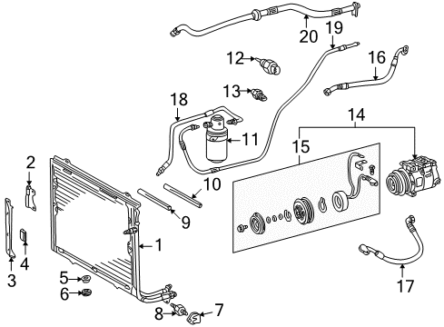 1998 Mercedes-Benz CLK320 A/C Compressor Diagram