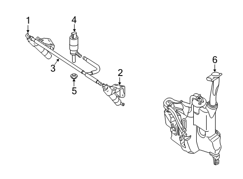 2010 Mercedes-Benz ML450 Wiper & Washer Components