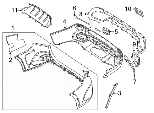 2025 Mercedes-Benz GLC300 Bumper & Components - Rear Diagram