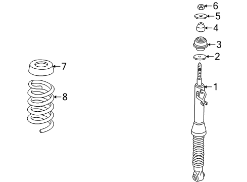 2001 Mercedes-Benz E320 Shocks & Components