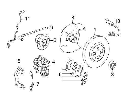 2007 Mercedes-Benz R63 AMG Anti-Lock Brakes Diagram