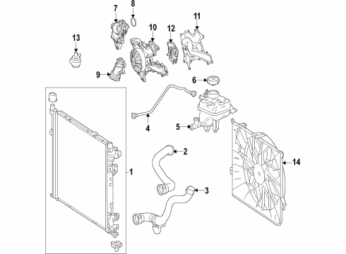 2016 Mercedes-Benz GLE350 Cooling System Diagram