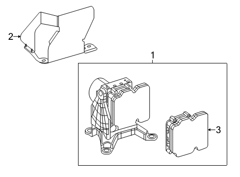 2014 Mercedes-Benz SL550 ABS Components Diagram