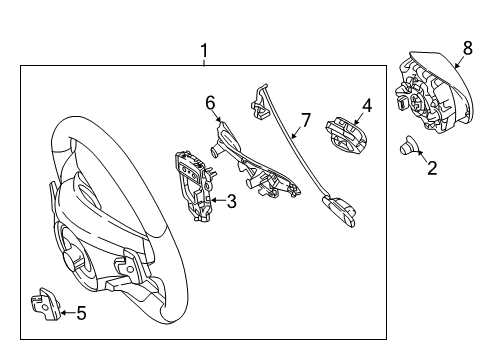 2018 Mercedes-Benz GLC63 AMG Steering Wheel & Trim Diagram