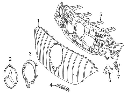 2024 Mercedes-Benz EQE SUV AMG Grille & Components