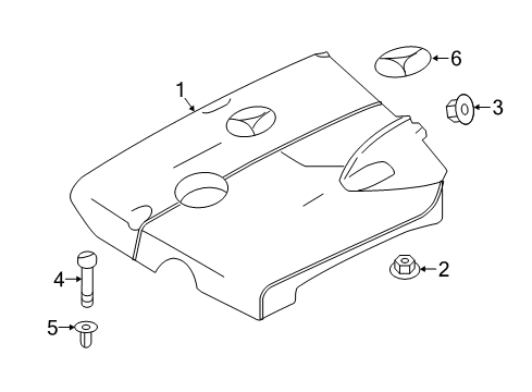 2015 Mercedes-Benz ML250 Engine Appearance Cover Diagram