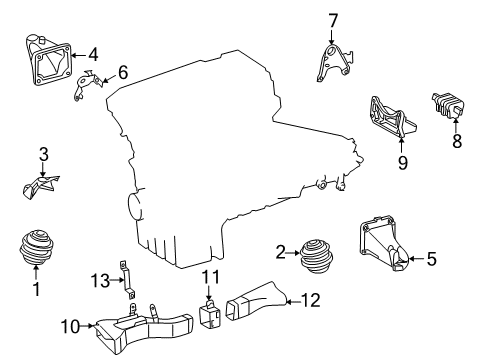 1997 Mercedes-Benz C230 Engine & Trans Mounting Diagram