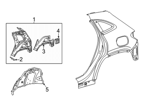 2025 Mercedes-Benz GLA250 Inner Structure - Quarter Panel