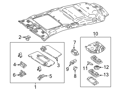 2018 Mercedes-Benz E400 Interior Trim - Roof Diagram 5