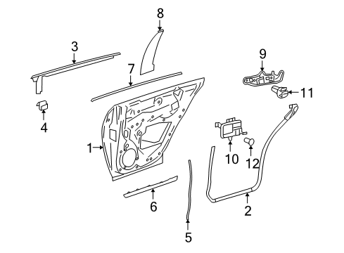 2006 Mercedes-Benz CLS500 Door & Components Diagram