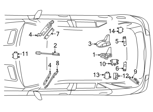 2013 Mercedes-Benz ML350 Antenna & Radio