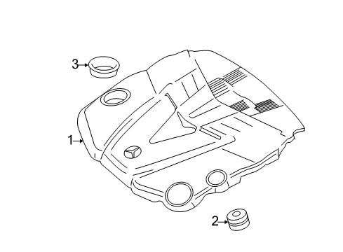 2010 Mercedes-Benz R350 Engine Appearance Cover