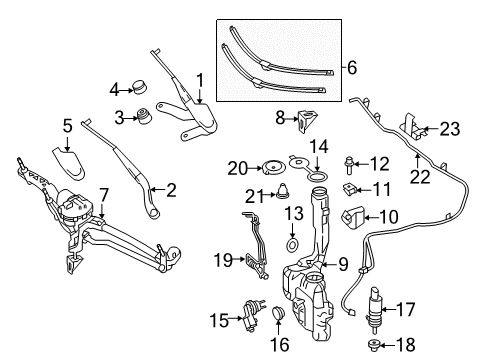 2011 Mercedes-Benz E350 Wipers Diagram 4