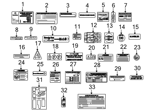 2008 Mercedes-Benz C300 Information Labels Diagram