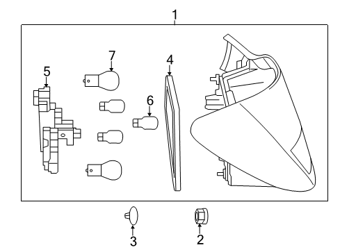 2015 Mercedes-Benz CLA45 AMG Tail Lamps Diagram