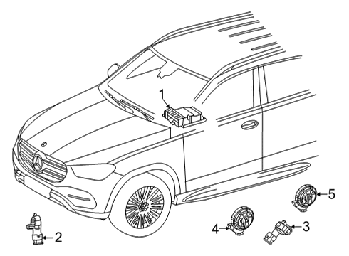 2024 Mercedes-Benz GLS450 CONTROL UNIT, COMPLETE Diagram for 167-900-99-32