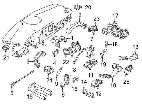 2019 Mercedes-Benz GLE43 AMG Ducts Diagram 4
