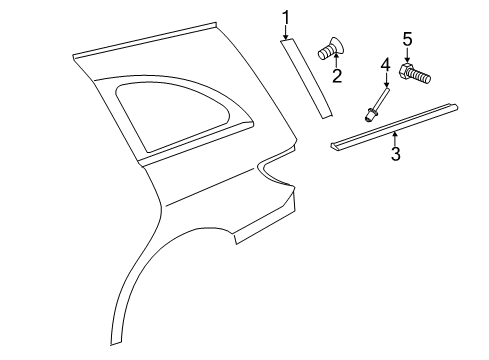 2007 Mercedes-Benz R500 Exterior Trim - Quarter Panel