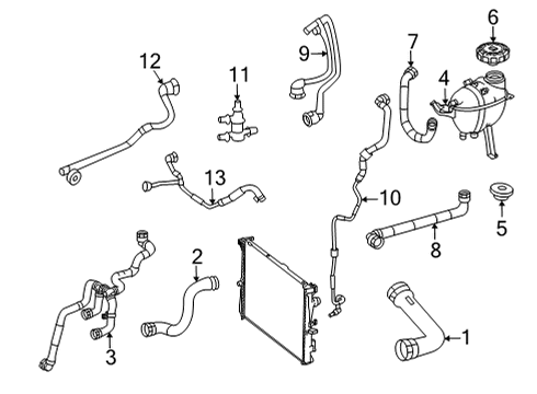 2023 Mercedes-Benz GLE450 SUV Hoses, Lines & Pipes