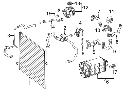 2015 Mercedes-Benz S63 AMG Intercooler Diagram