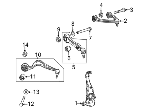 2025 Mercedes-Benz C300 Front Suspension Components Diagram