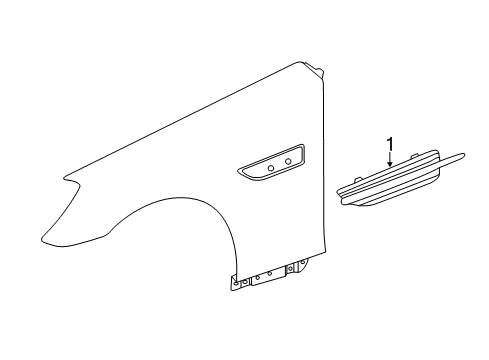 2016 Mercedes-Benz SLK300 Exterior Trim - Fender