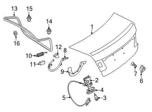 2013 Mercedes-Benz C63 AMG Trunk Diagram