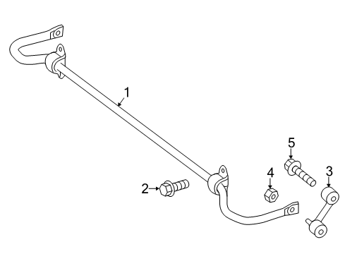 2017 Mercedes-Benz B250e Stabilizer Bar & Components Diagram 4
