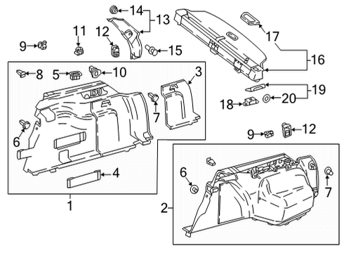 2021 Mercedes-Benz E450 Interior Trim - Rear Body Diagram 6
