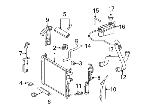 2006 Mercedes-Benz S350 Upper Hose Diagram for 220-501-00-82