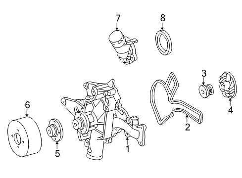 2001 Mercedes-Benz E320 Water Pump