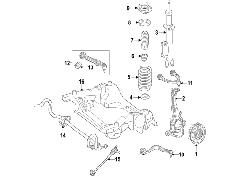 2021 Mercedes-Benz AMG GT 53 Front Suspension Diagram
