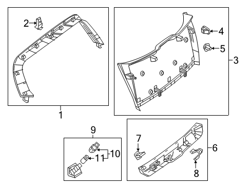 2016 Mercedes-Benz B250e Interior Trim - Lift Gate Diagram