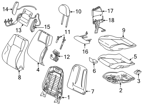 2004 Mercedes-Benz C240 Front Seat Components