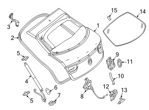 2017 Mercedes-Benz GLE43 AMG Lift Gate Diagram