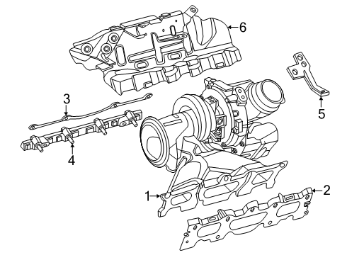 2024 Mercedes-Benz GLC300 Turbocharger & Components Diagram 4