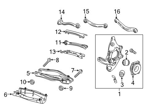 2020 Mercedes-Benz CLS53 AMG Rear Suspension Components Diagram