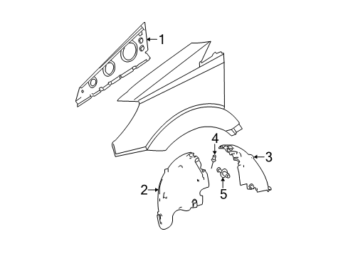2013 Mercedes-Benz Sprinter 2500 Inner Components - Fender Diagram