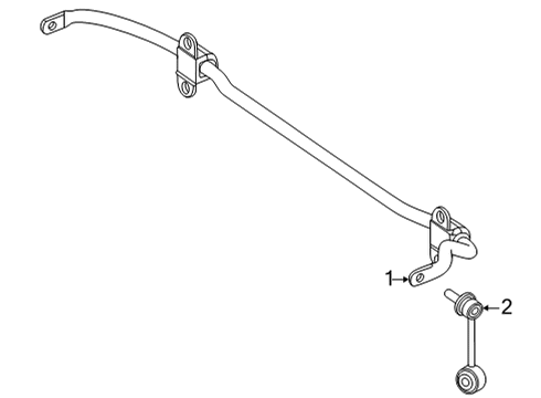 2025 Mercedes-Benz GLE63 AMG S Stabilizer Bar & Components Diagram