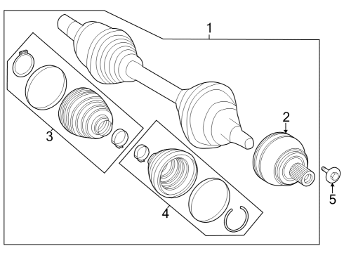 2025 Mercedes-Benz EQS 450 SUV Drive Axles - Front