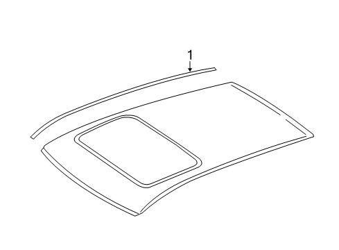 2007 Mercedes-Benz R500 Exterior Trim - Roof