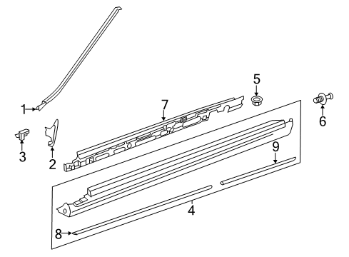 2014 Mercedes-Benz GL550 Exterior Trim - Pillars