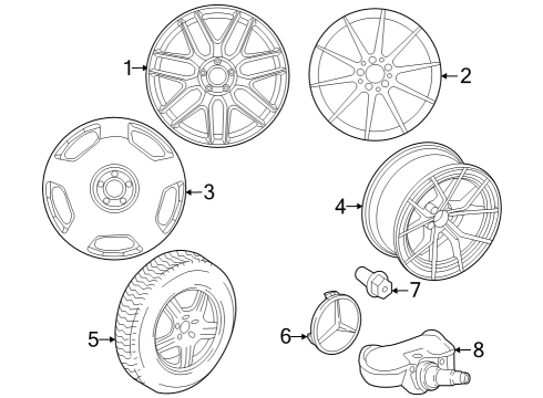 2019 Mercedes-Benz AMG GT 53 Wheels Diagram