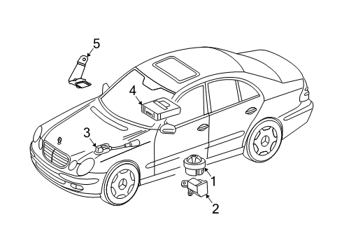 2003 Mercedes-Benz E500 Alarm System Diagram