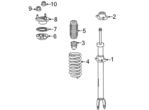 2022 Mercedes-Benz E450 Struts & Components Diagram 3