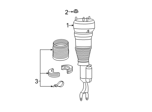 2021 Mercedes-Benz S63 AMG Shocks & Components Diagram
